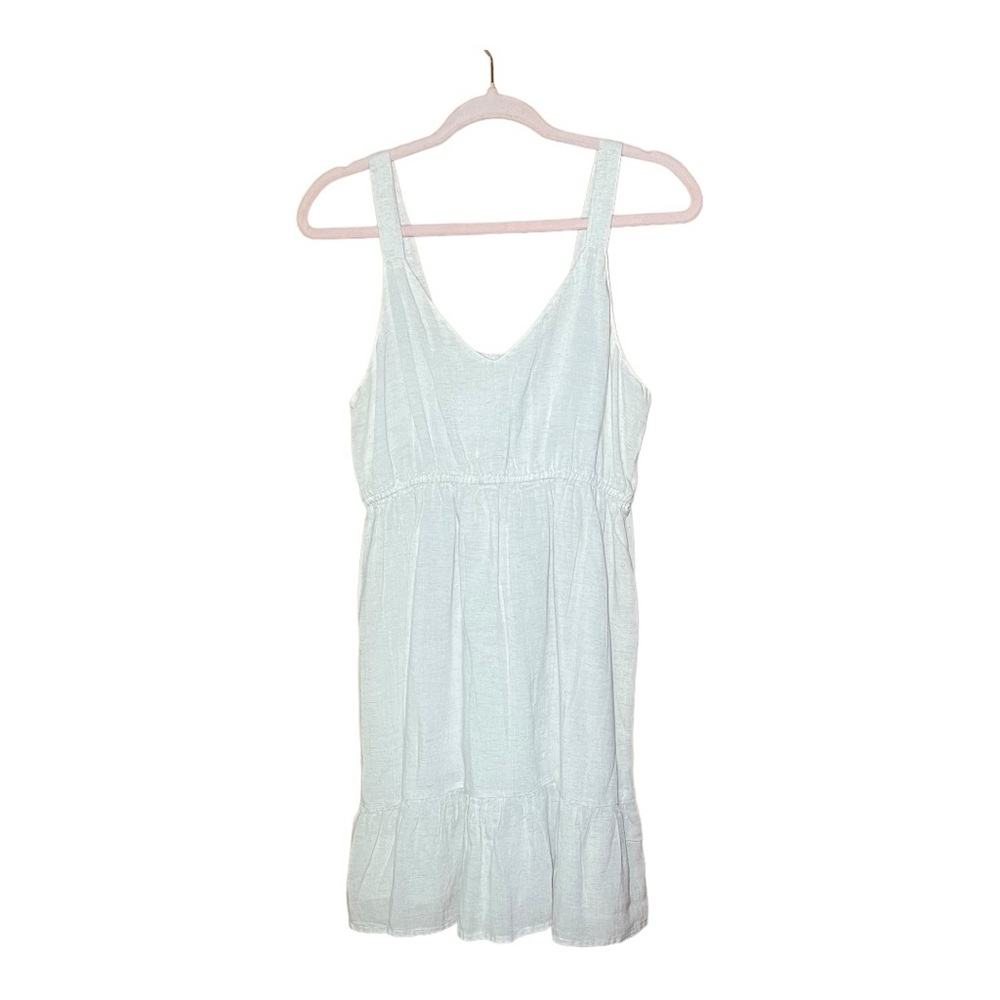 SIM + SAM Cream Linen Blend Sundress L/XL NWT